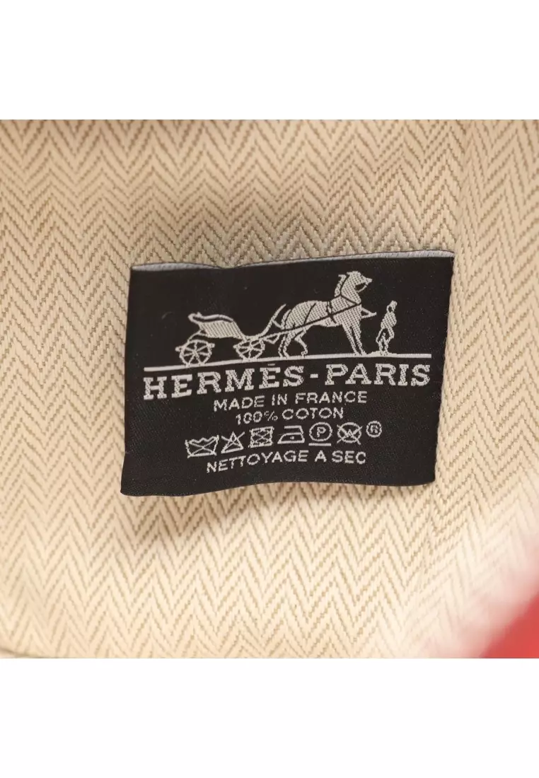 Pre-Loved Hermès Bride-a-Brac PM Hpavilion Rouge Ash Handbag canvas Brown multicolor silver hardware