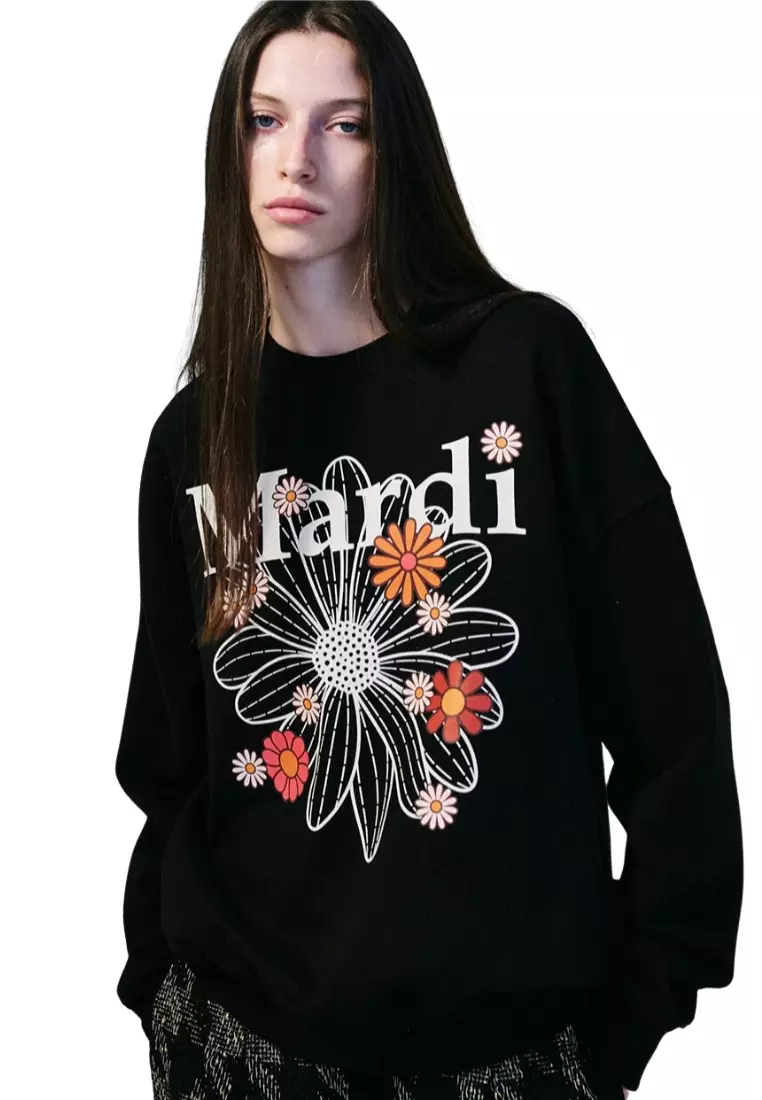 Sweatshirt Flowermardi Blossom - Black Cream