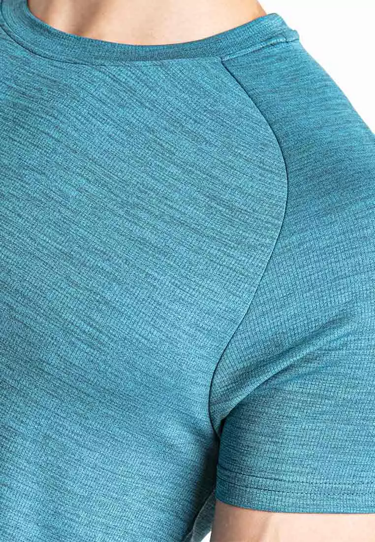 Forest Dri-Fit Quick Dry T Shirt Men Round Neck Sports Tee - 23751-37TurkishBlue