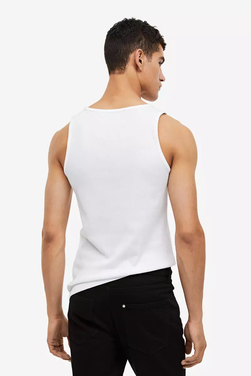 Mens slim clearance fit ribbed vests