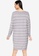 Vero Moda grey Doffy Long Sleeves V-Neck Stripe Dress 3802AAA2DDEAECGS_2