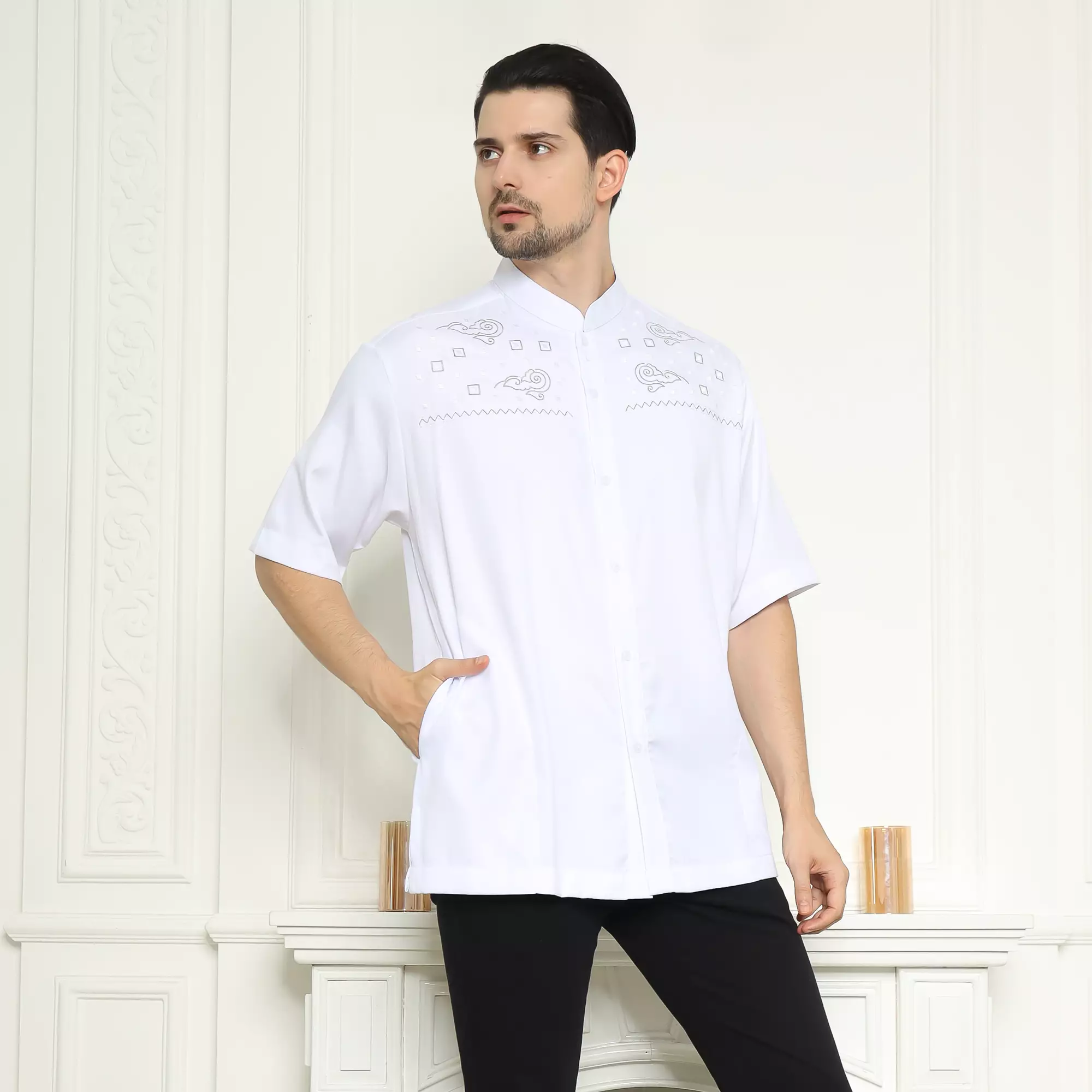 Baju Koko KK 42 White Lengan Pendek