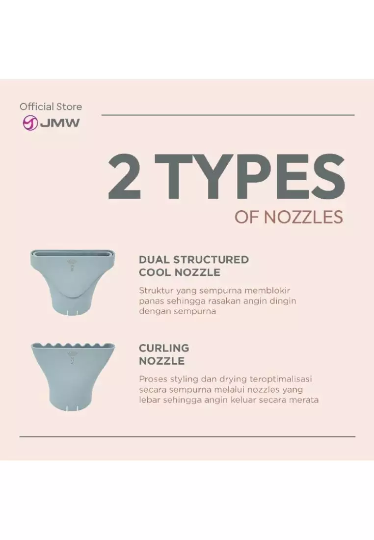 JMW Touch On Hair Dryer / Pengering Rambut - Off White