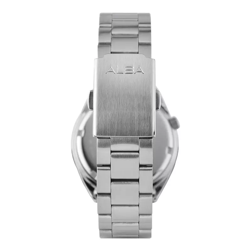 Jam Tangan Unisex Alba Active AG8M41X1 Tangerine Gelato Series Yellow Patterned Dial Stainless Steel Strap