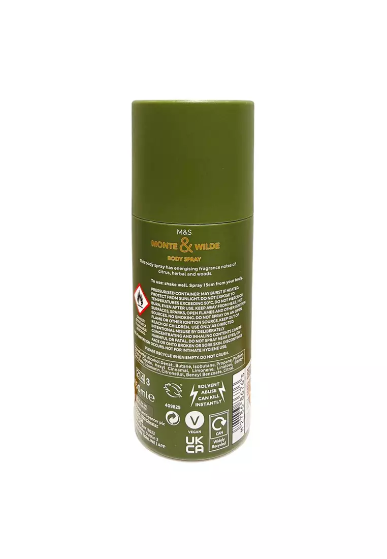 Monte & Wilde Bergamot & Cedarwood Body Spray 150ml