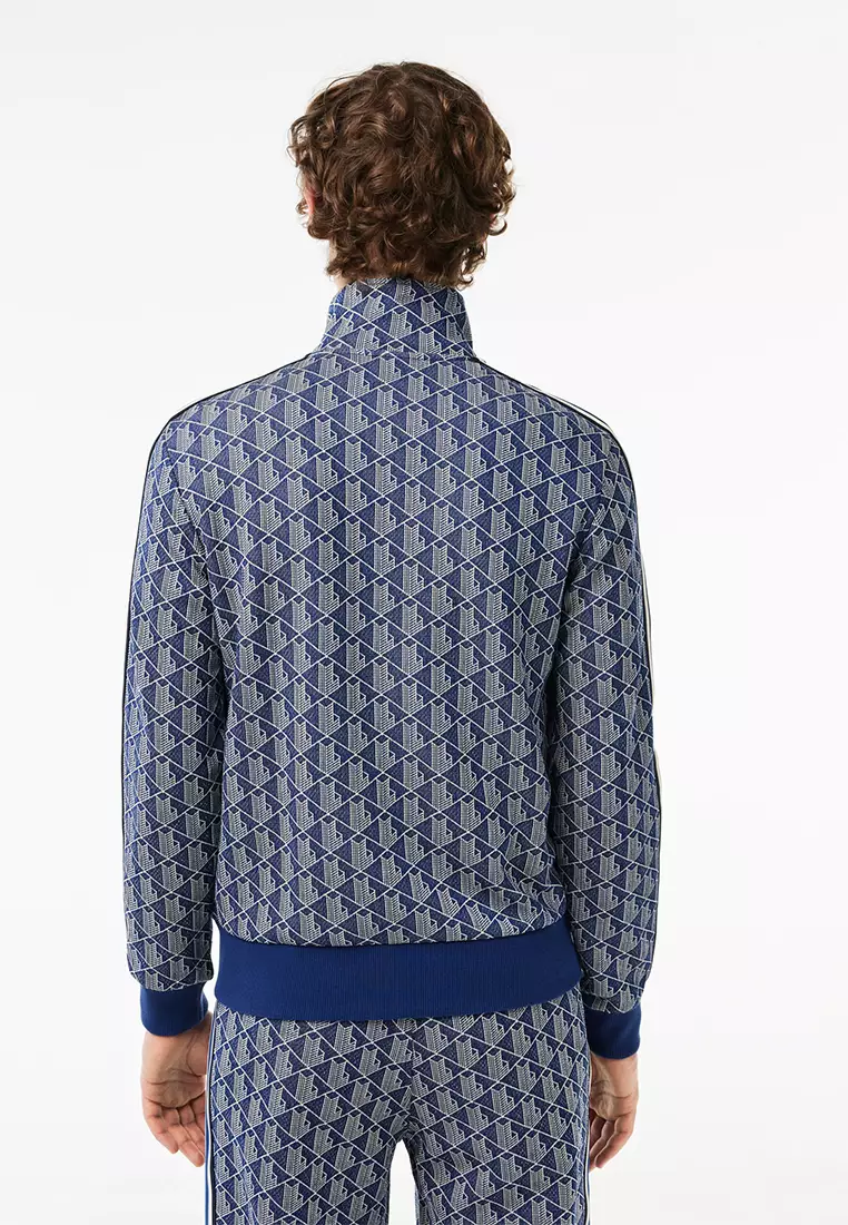 Paris Jacquard Monogram Zipped Sweatshirt