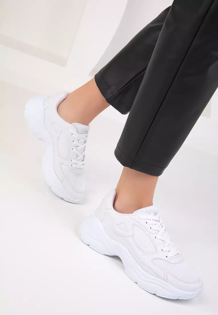 Women's White Sneakers 18147