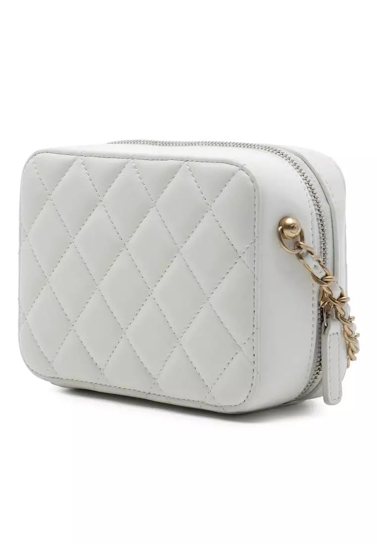 Pre-Loved Chanel Cc Quilted Lambskin Pearl Crush Camera Bag