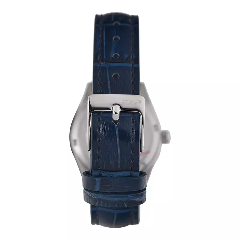Jam Tangan Wanita Expedition Glamour E 6865 LD LSSBU Ladies Blue Dial Blue Leather Strap