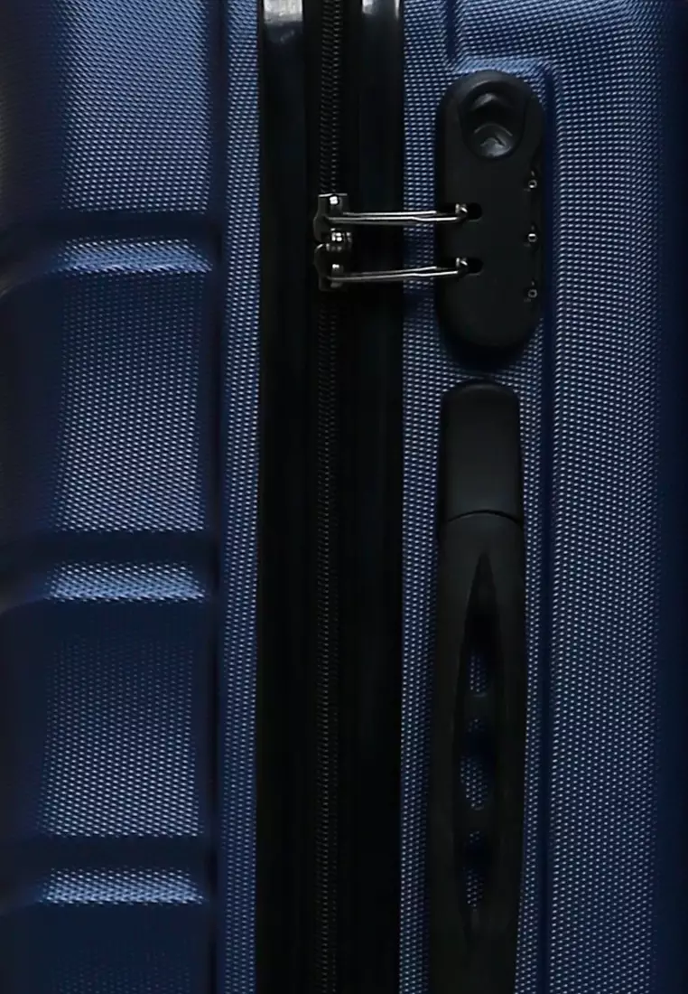 Carlton Koper Cabin Hardcase Unisex Size 20Inch Suitcase Combination Lock Large Compartment Material ABS+PVC Coated ORIGINAL - Navy