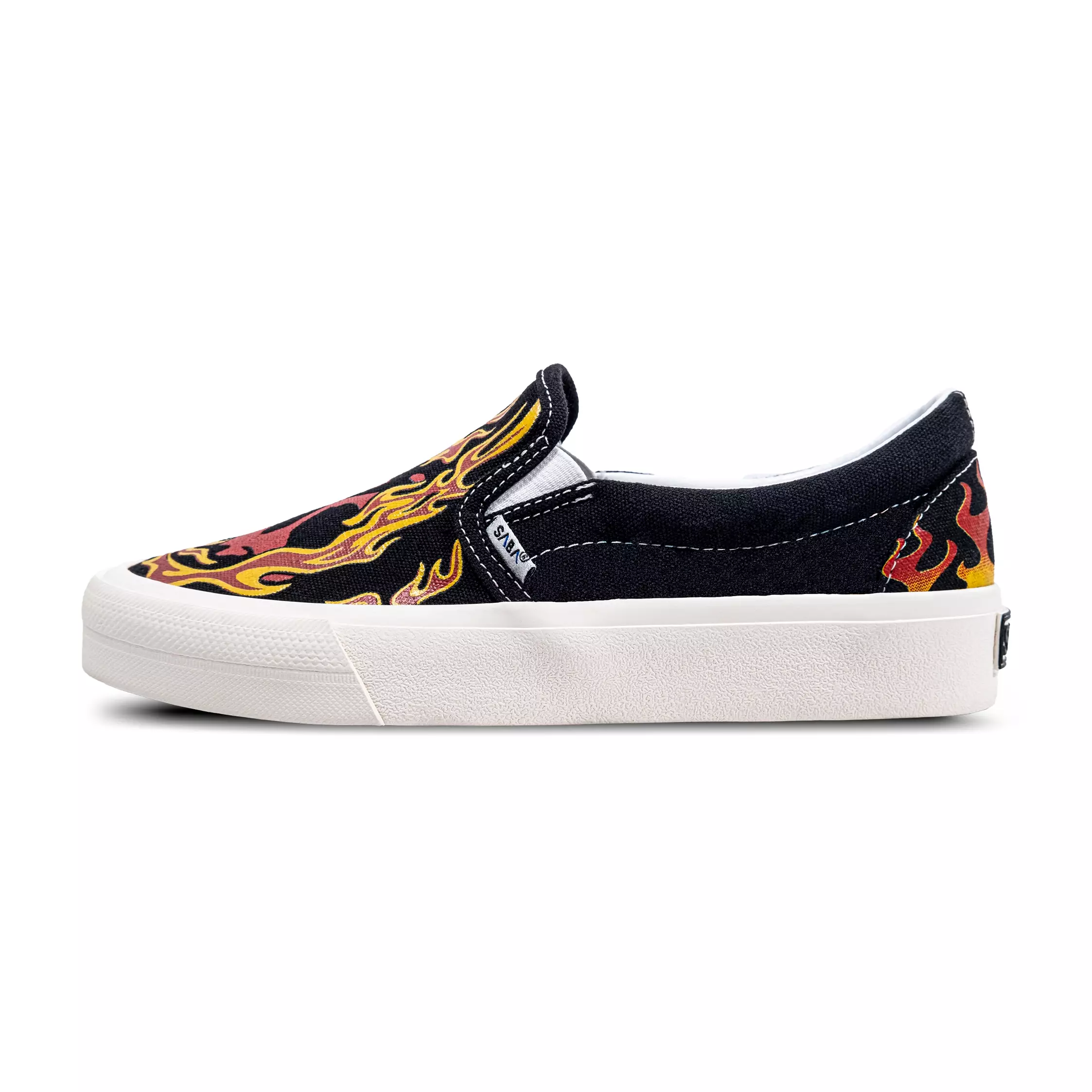 SABA Slip On Flame Skull Red - Sepatu Sneakers Casual Pria Wanita Original 100% FS-SL 25