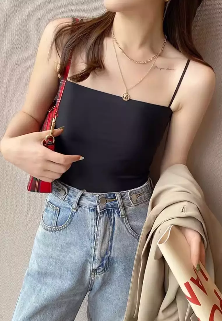 2 Pack Premium Arina Ice Silk Bralette Inner Top Tube in White and Black