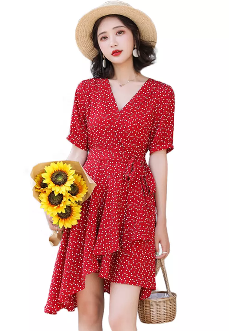 One Piece Floral Tuxedo One Piece Dress A22022539RD