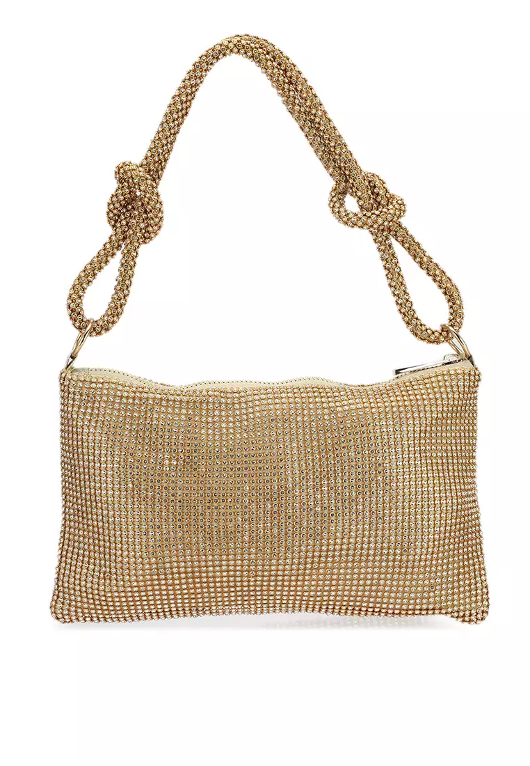 Gold mesh store bag