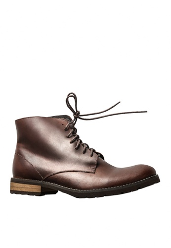 Twenty Eight Shoes brown VANSA Vintage Leather Ankle Boots VSM-B412107 A17D4SH4DA26EEGS_1