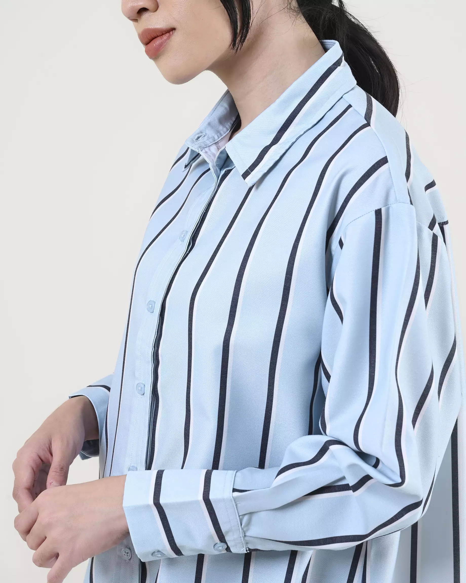 Geulis.id PIPER SHIRT - Stripesskyblue