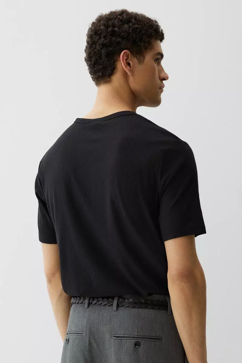 Slim Fit Ribbed T-shirt