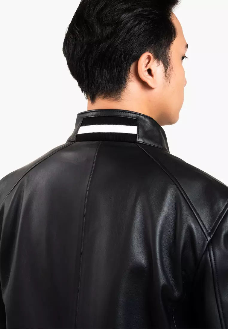 Bally Zipper Leather Jacket - Black