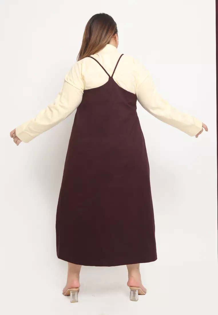Plus Size Slip Dress Elizabeth Wine