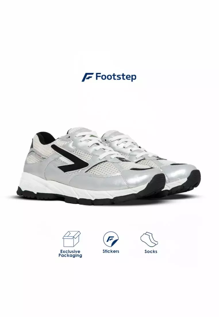 Sepatu Pria Sneakers Blizz Silver Snow