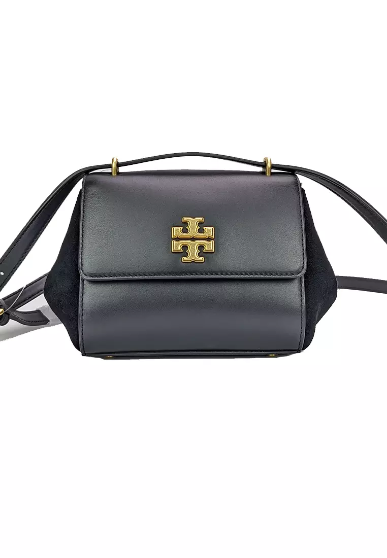 Tory Burch 139596 Juliette Cream/Maroon/Black With Gold Hardware Color  Block Women's Mini Crossbody/Shoulder Bag