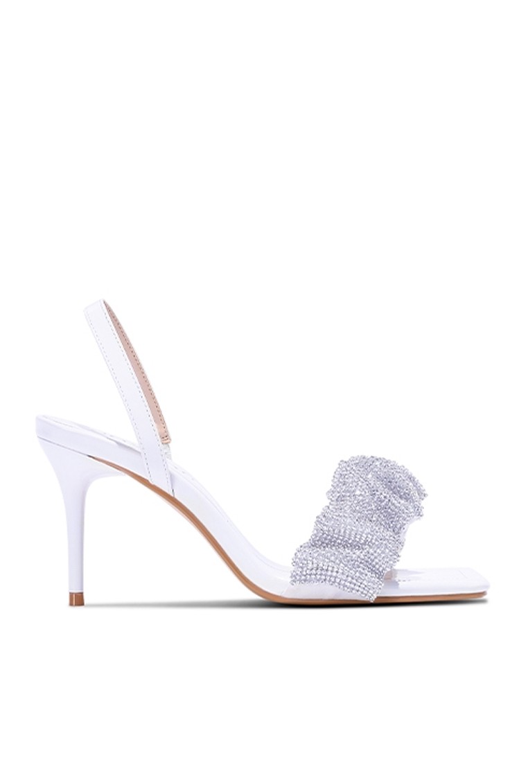 8CM Pleated Patent Leather High Heel Sandals LFX09-q