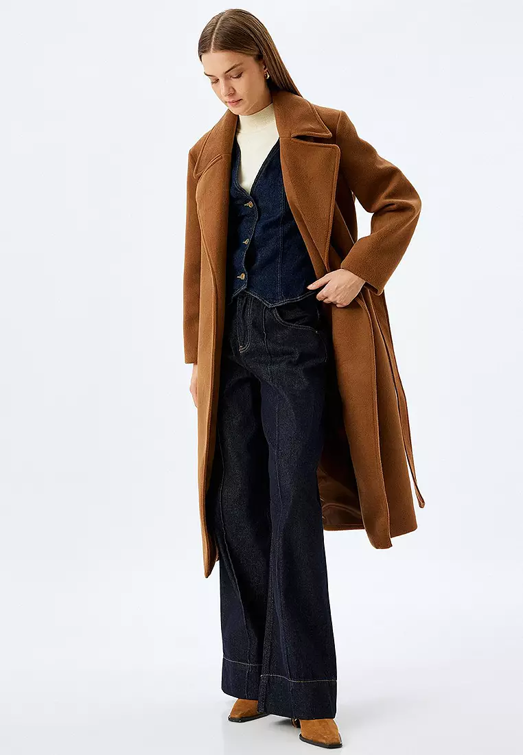 Waist Tie Long Coat
