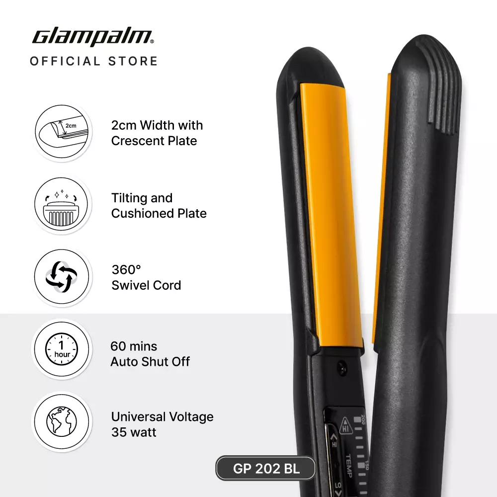 Paket Glampalm Catokan Volumizer GP202BL - Pengeriting Rambut GP618AM