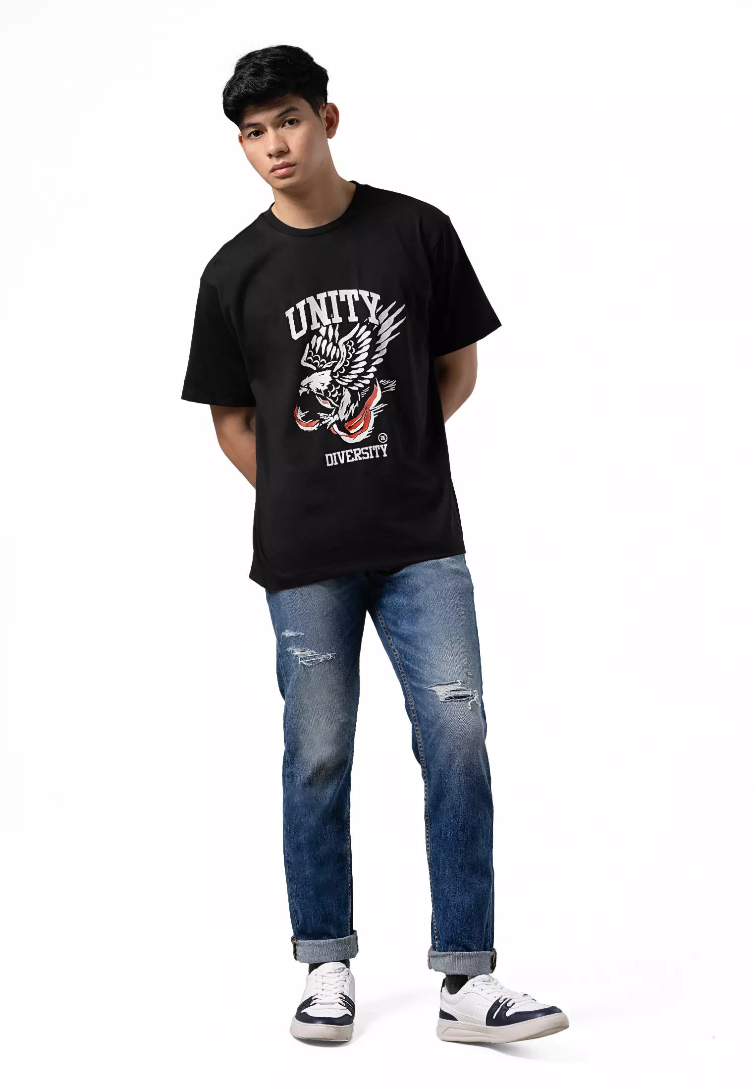 MANZONE Kaos Lengan Pendek Pria MZT-ID-BHINNEKA - BLACK