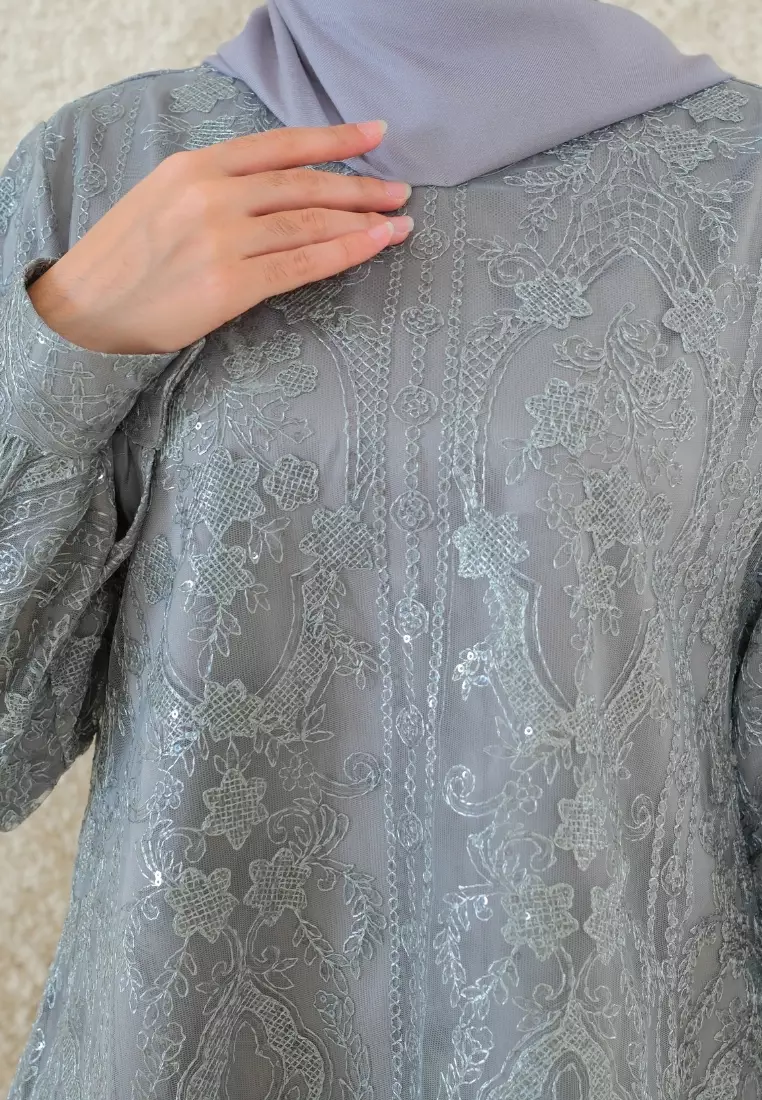 Tunic Grey Brokat Long Sleeve By Brilliant Girl