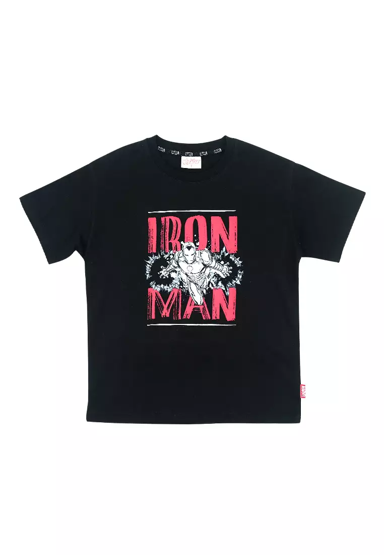 Boys Licensed Oversize Graphic T-Shirt "Iron Man Graphite"