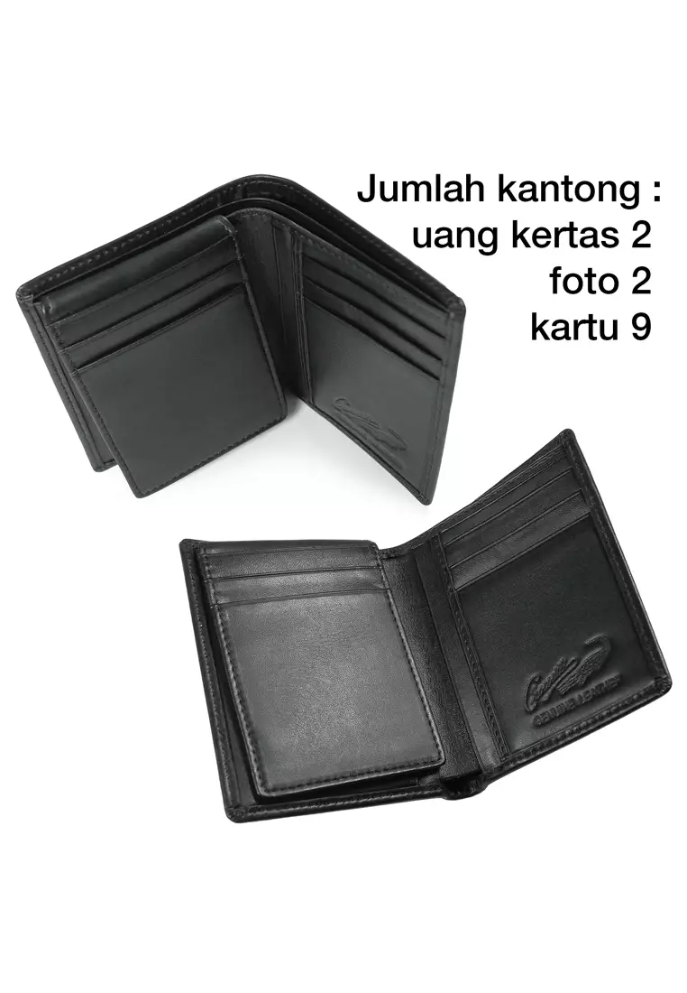 Crocodile 884BY Dompet Pria Men Wallet Leather Kulit Original - Hitam