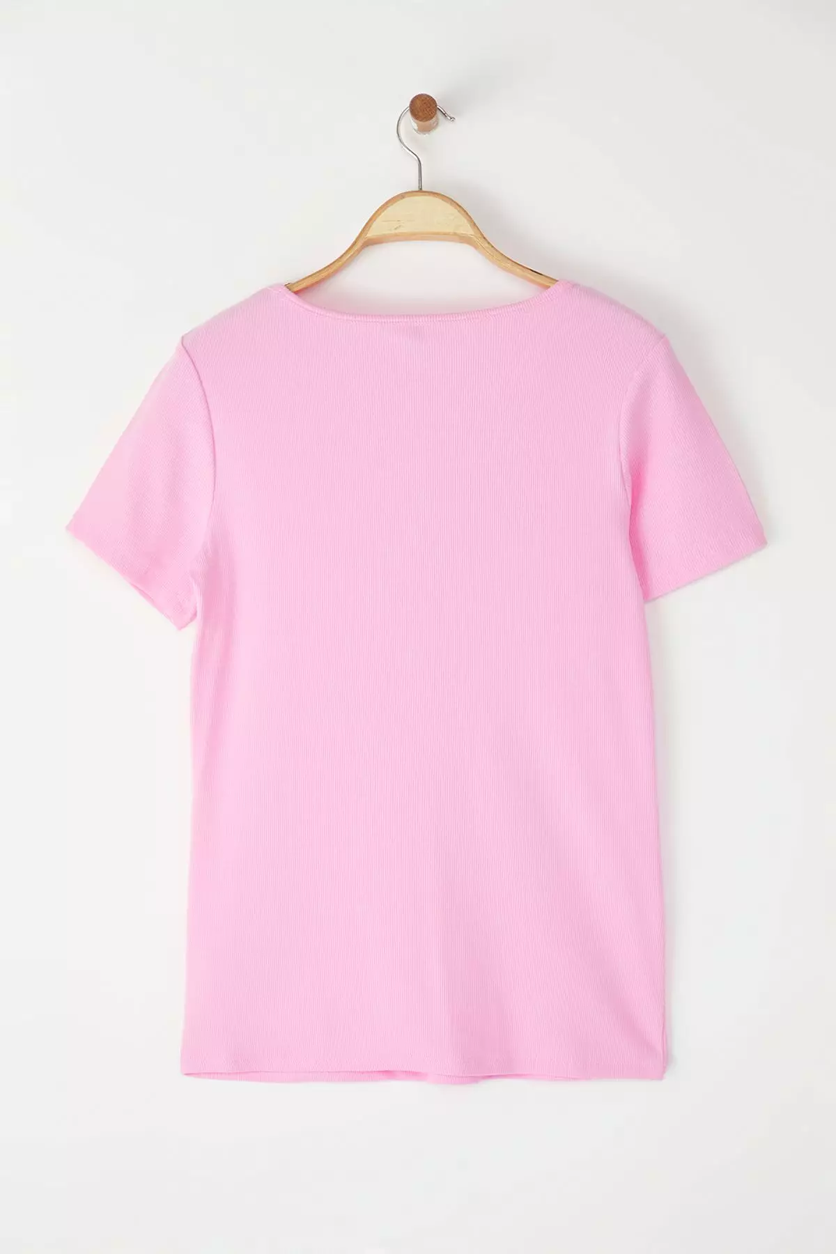 Plus Size Gathered Detail Ribbed Blouse