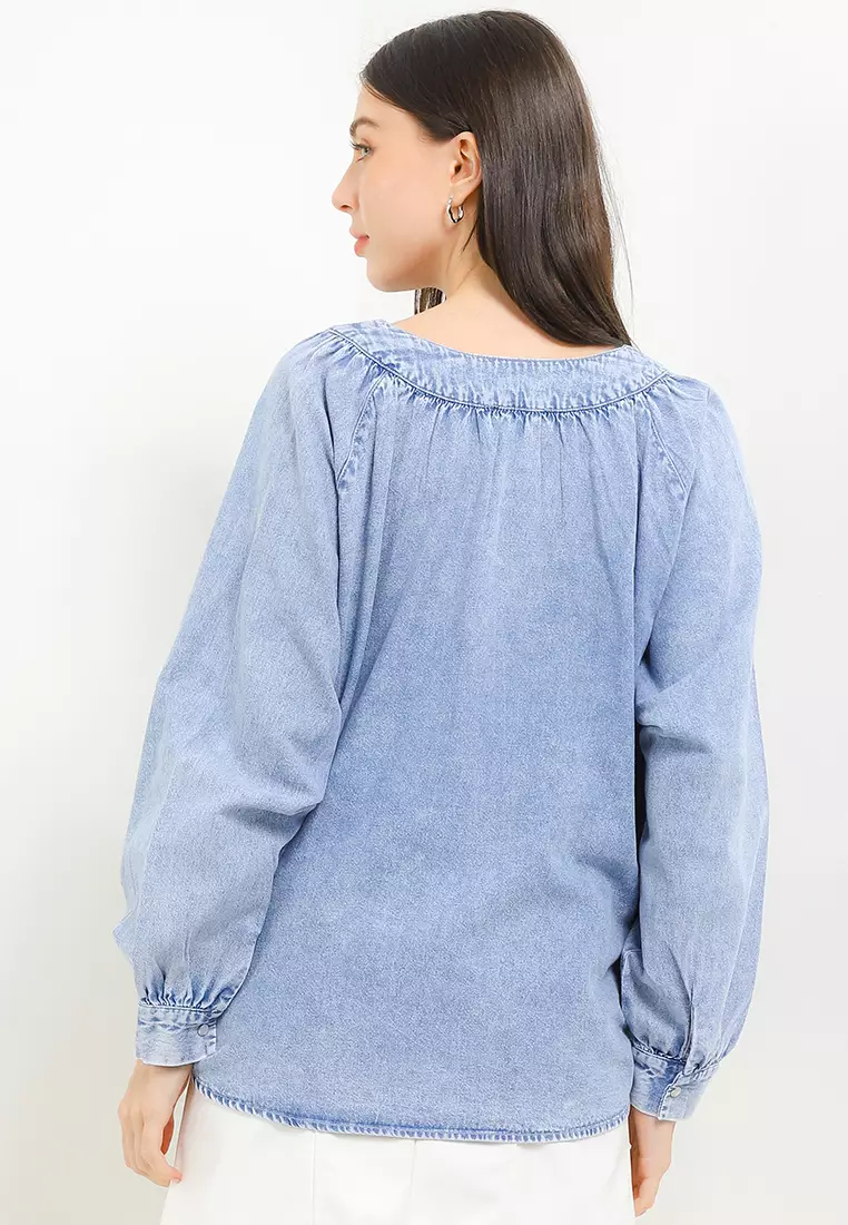 Baylin Denim Blouse