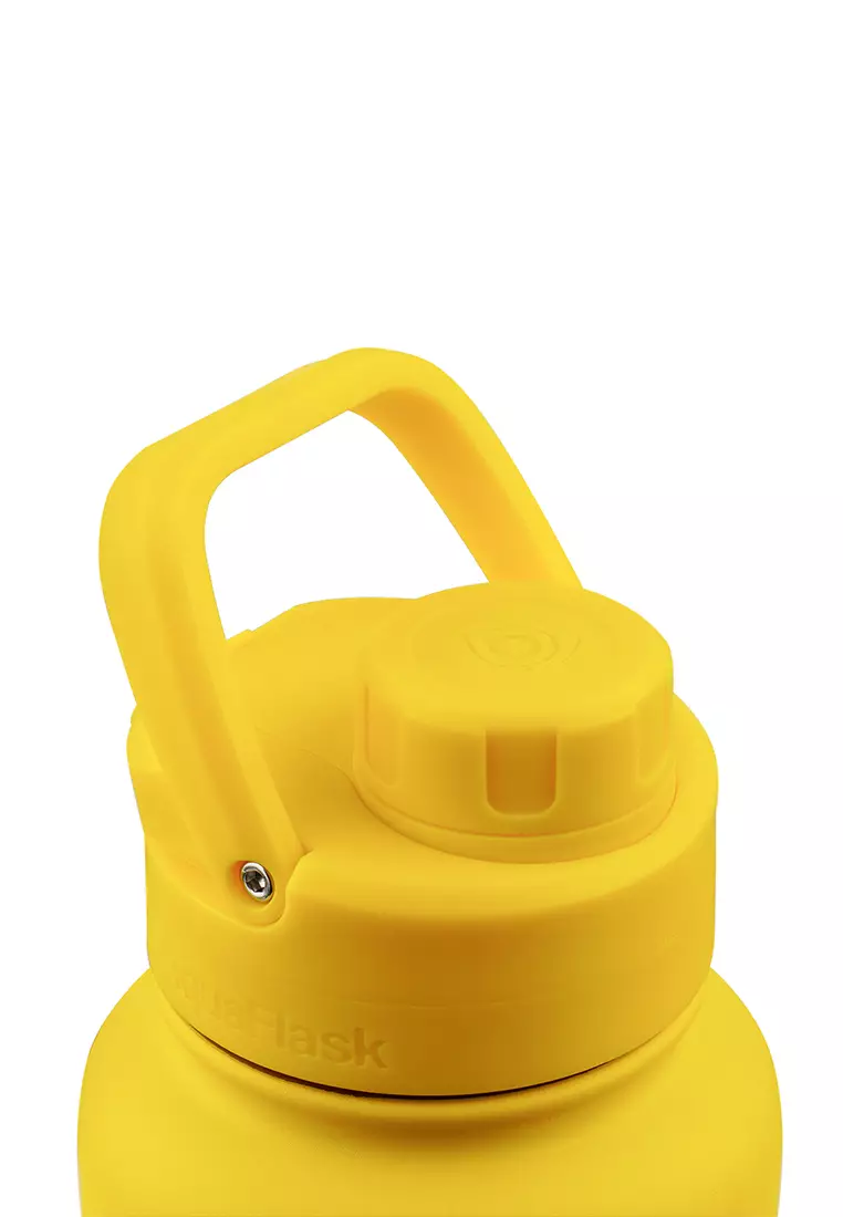 32oz Mustard New Sports Lid Bottle Wide Mouth Vacuum Insulated Stainless Steel Drinking Water Bottle