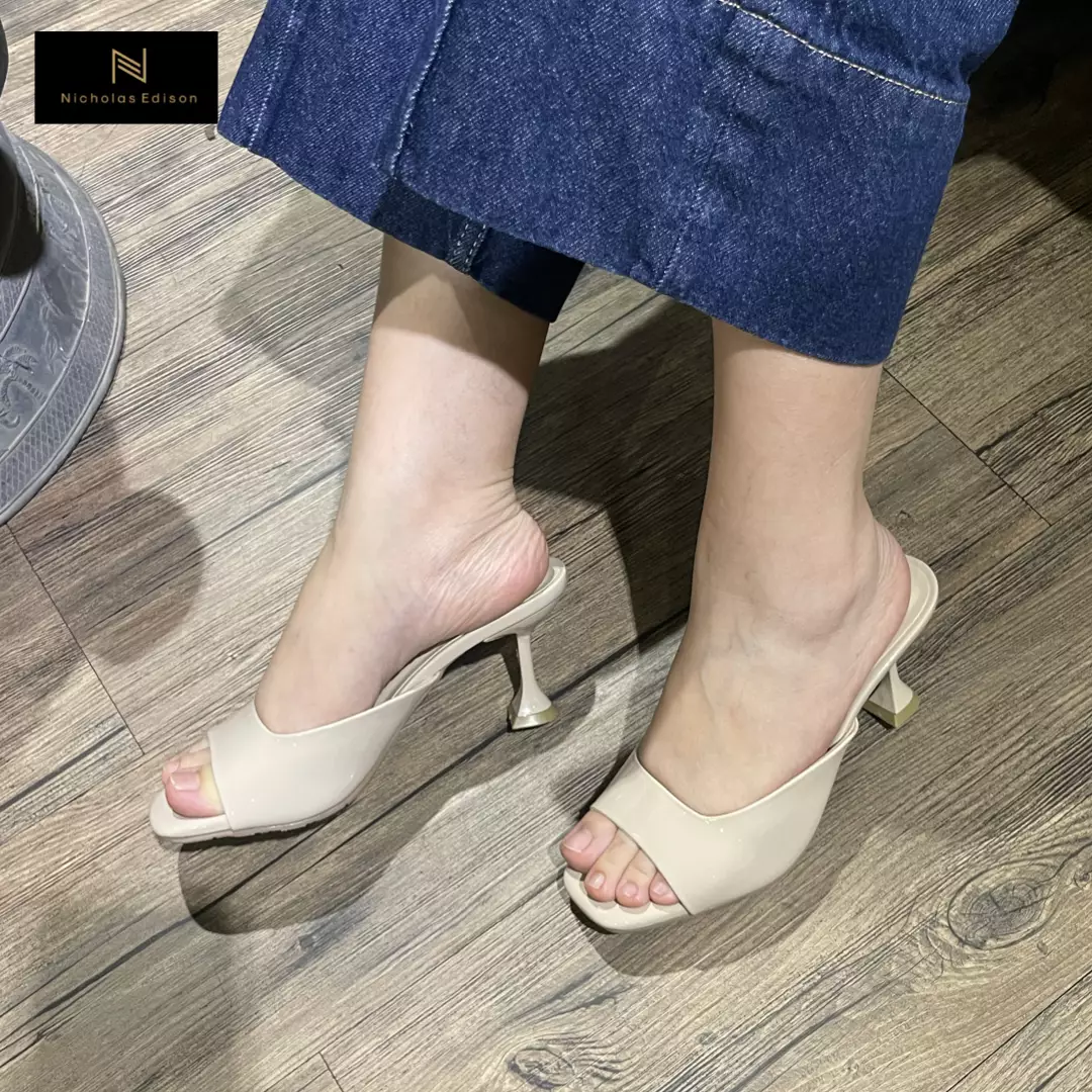 Nicholas Edison Heel Fika Beige