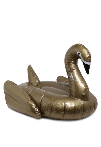 充氣金色天鵝漂浮床, 飾品配件, zalora taiwan 時尚購物網游泳配件