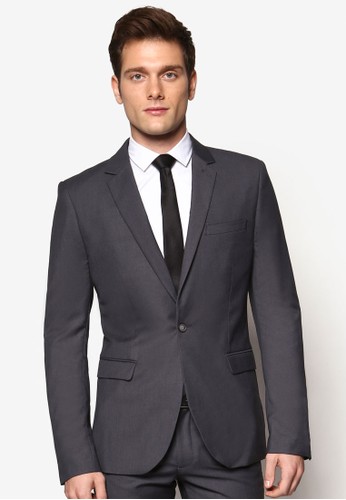 New Fit Grey Skinny Suit Jacket, 服飾,esprit 香港 outlet 貼身版型