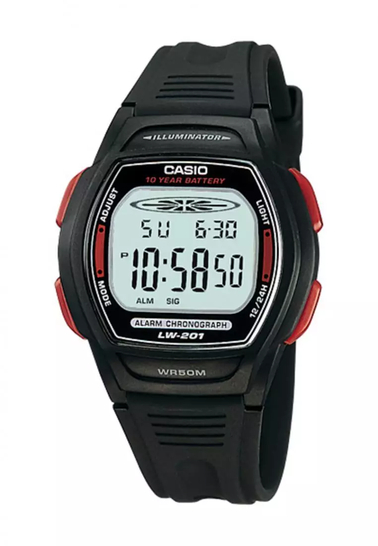 Jual Casio Casio Digital Jam Tangan Wanita Hitam Strap Karet LW2014A Original Original