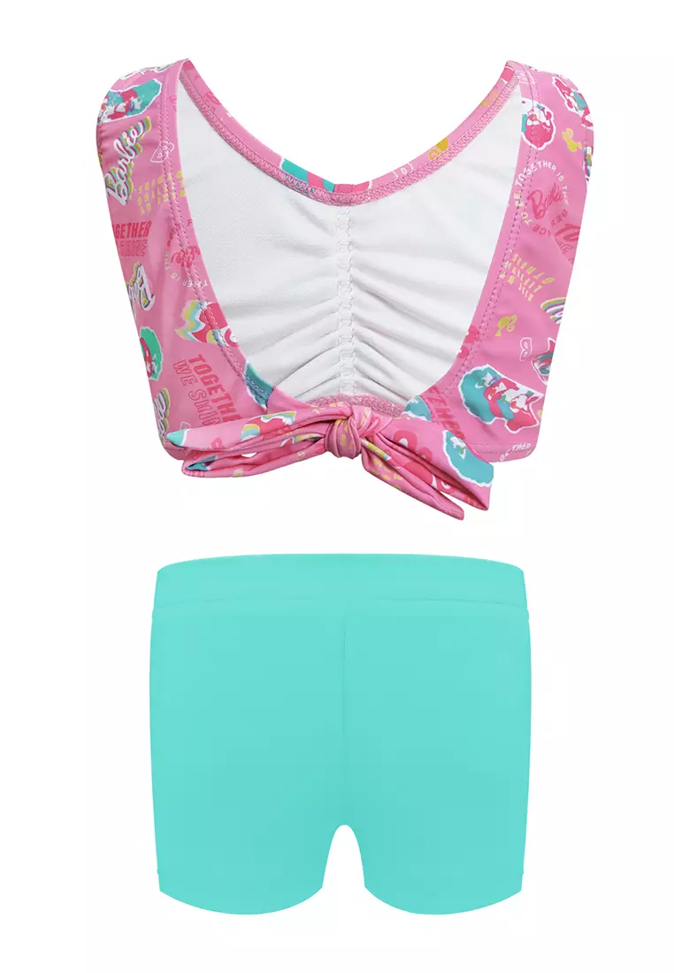 Top and Boyleg Set With Self Tie Back Closure Swim
