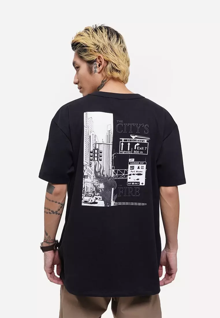 Buy OXGN Graphic T-Shirt With Back Print 2025 Online ZALORA