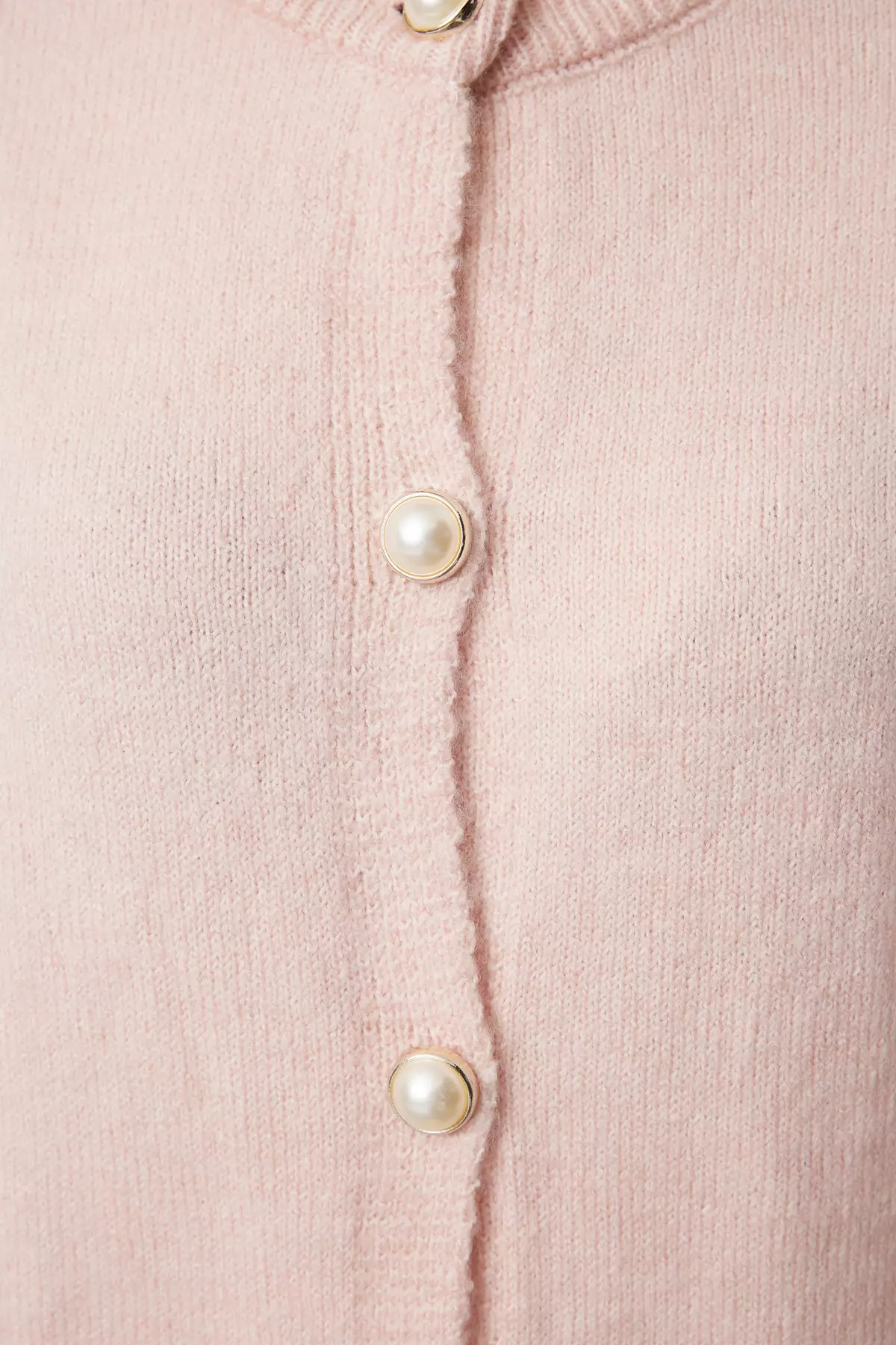 Soft Textured Pink Knitwear Cardigan Jacket Look
