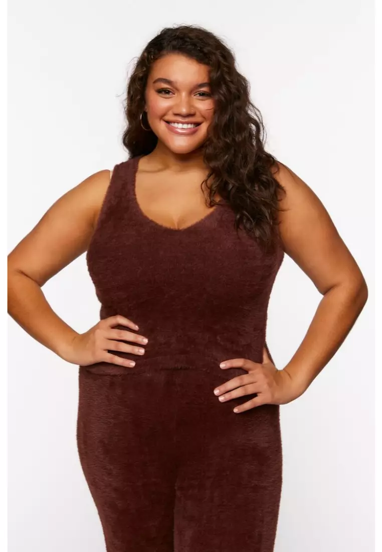 Buy FOREVER 21 Plus Size Fuzzy Sweater Knit Sleeveless Top 2023