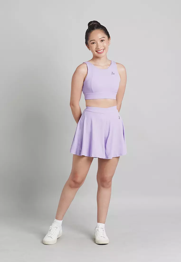 Wren Set: Crop Top Sports Bra & Culottes Shorts