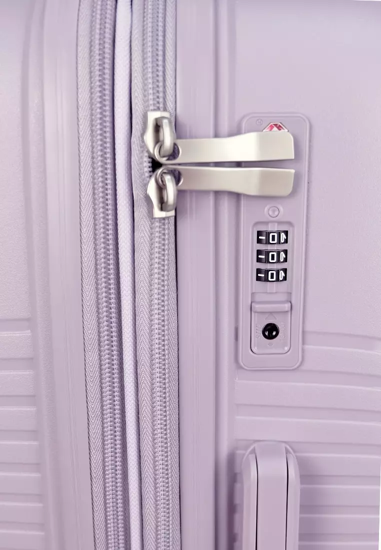 GIORDANO 20/24/28 PP EXPANDABLE &ANTI-THEFT TROLLEY CASE - GA2506-LIGHT PURPLE