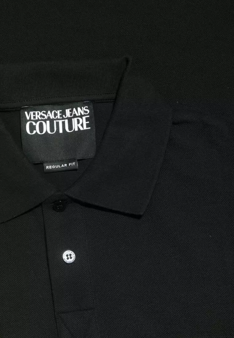 Embroidered V-Emblem Polo Shirt