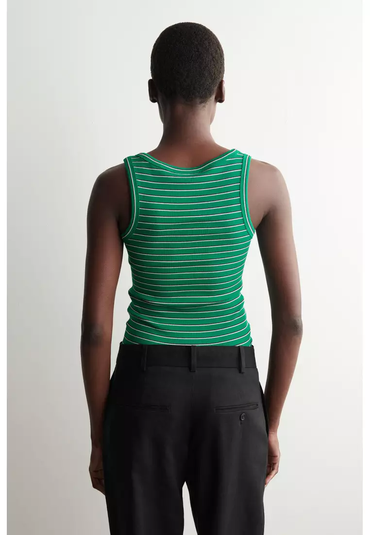 RIBBED COTTON TANK TOP