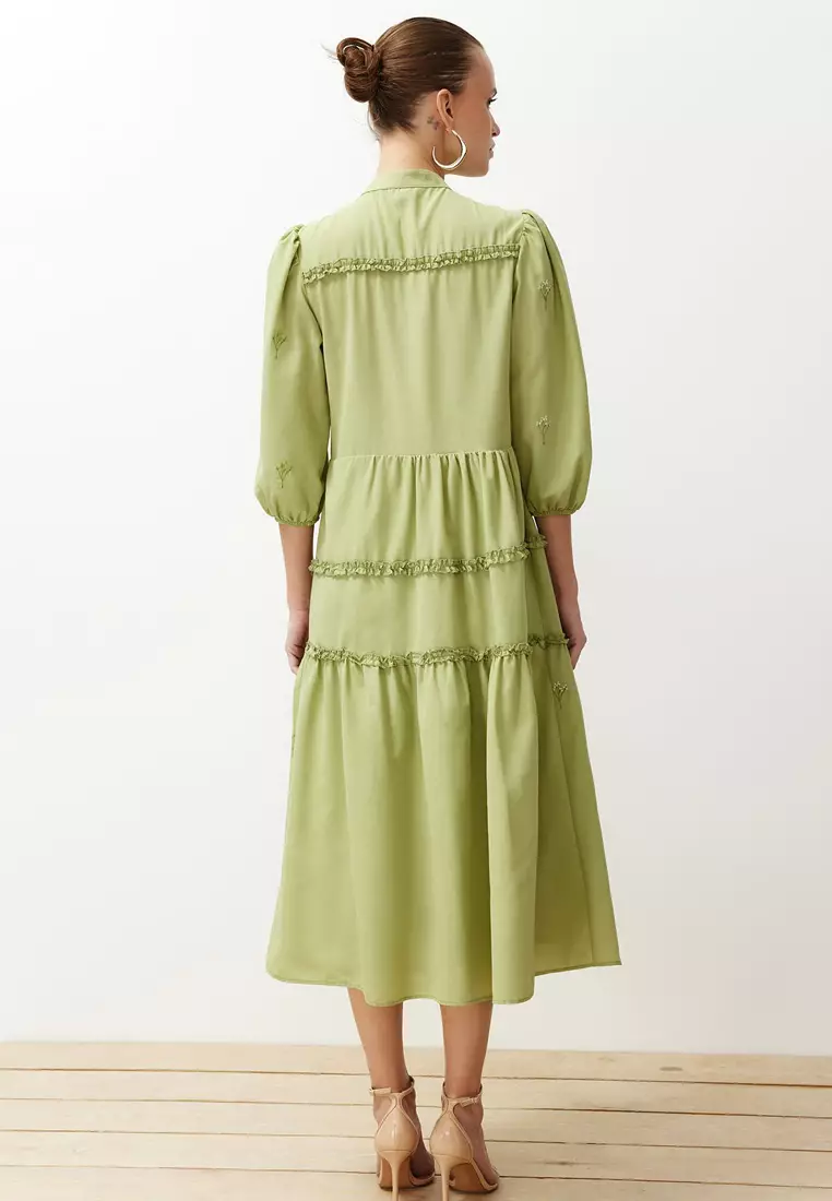 Embroidery Midi Dress