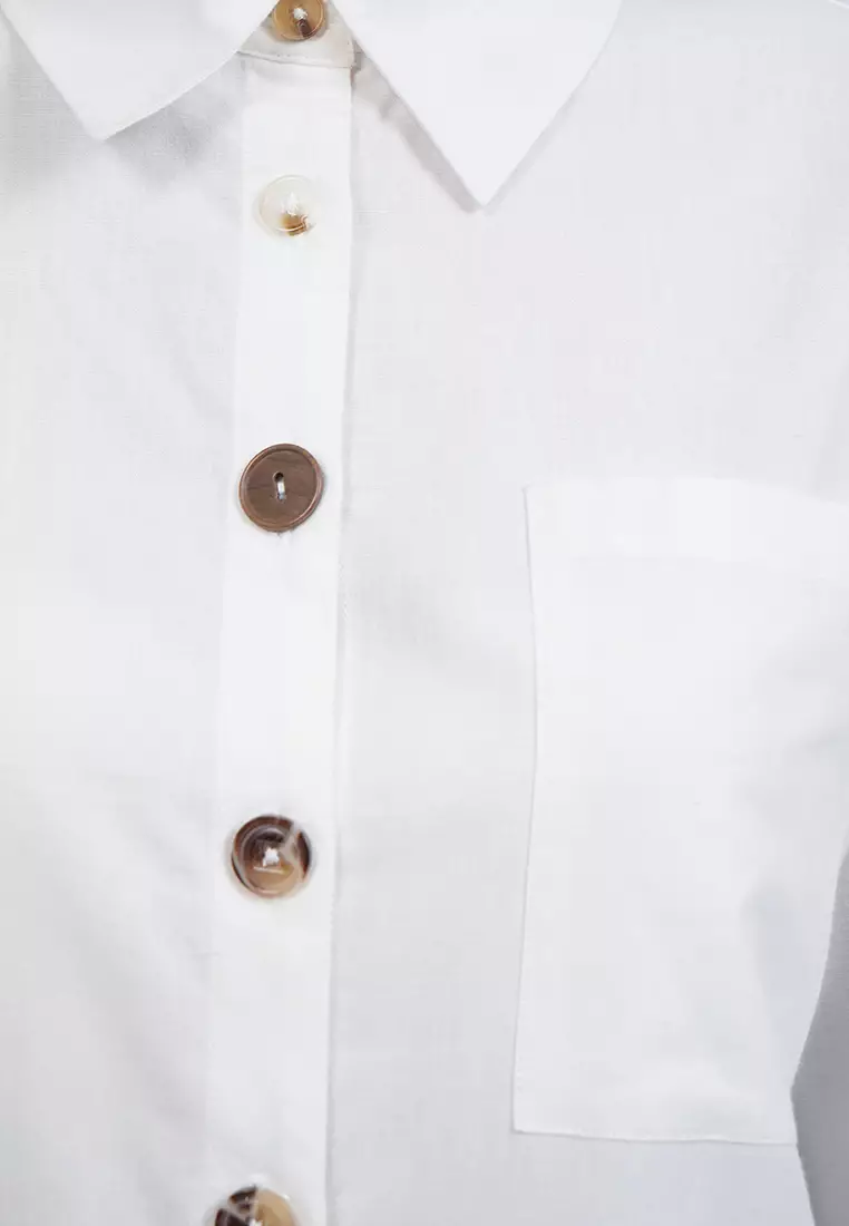 Oversized Long Sleeve Blouse OFF WHITE