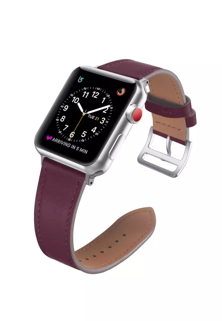 Burgundy Genuine Leather Apple Watch Band 38MM / 40MM (PHKCWATCH1043)